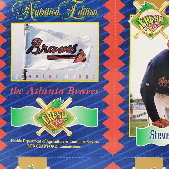 Atlanta Braves Vintage 1993 Nutrition Edition Baseball Cards Sheet Uncut 90s MLB - Picture 4 of 12